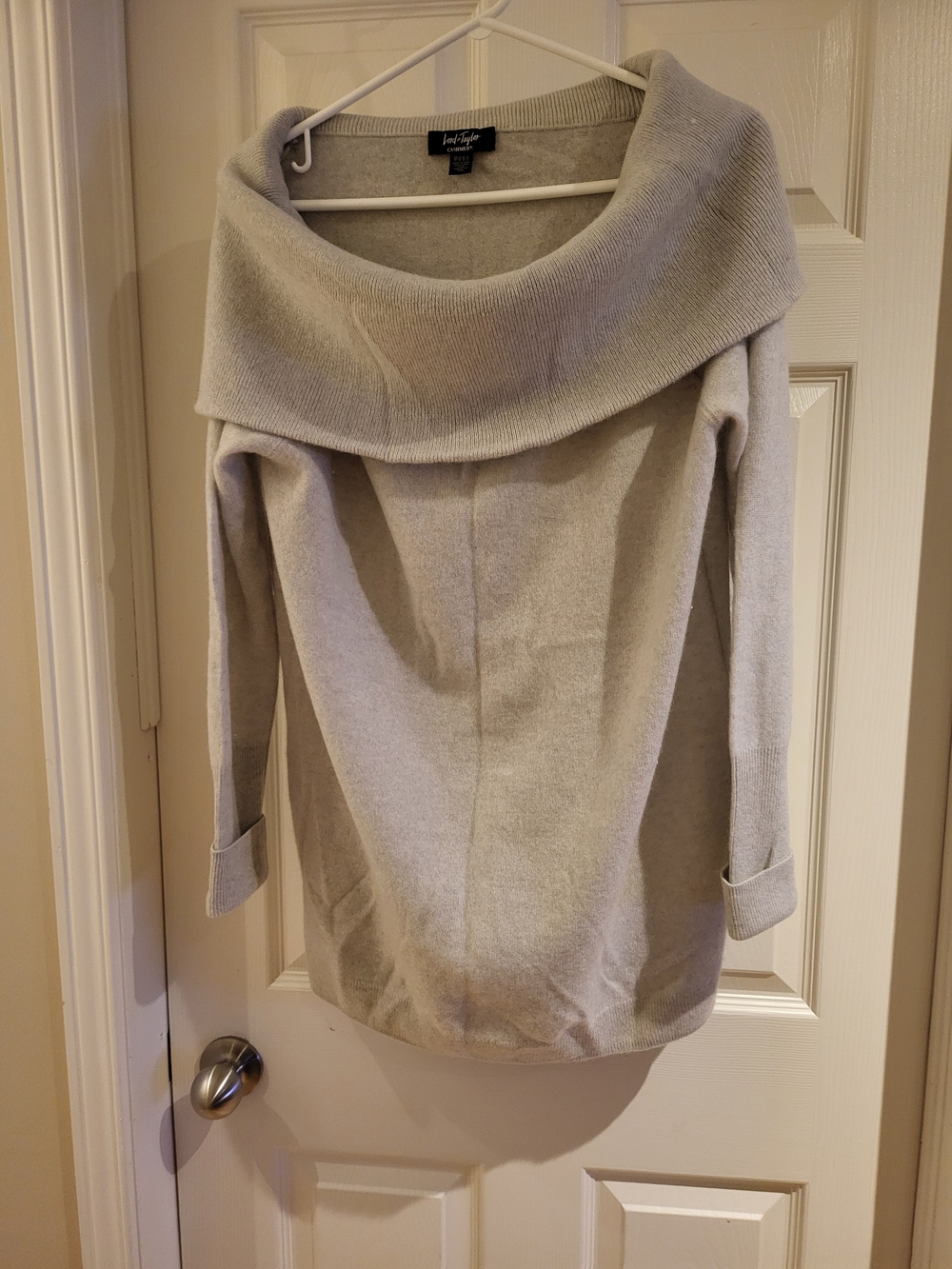Lord & Taylor - Cashmere Women's Light Beige Off-Shoulder Sweater (75)